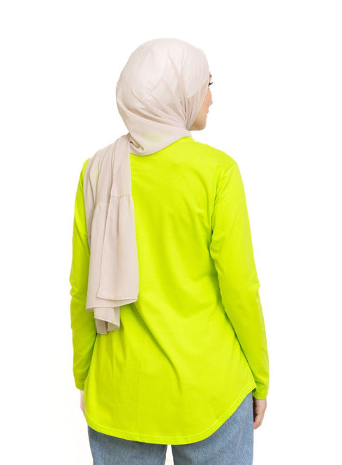 Lime Punch Printed Long - Sleeve Design 6 - Khotwh